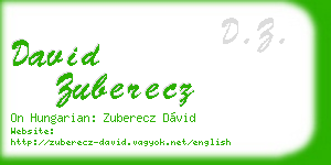 david zuberecz business card